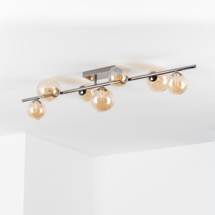 Brilagi - LED Felületre szerelhető csillár MILLA 7xG9/3W/230V fekete króm/arany