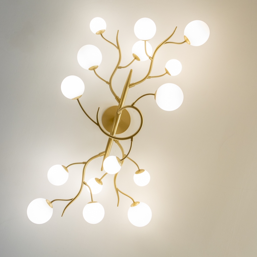 Brilagi - LED Felületre szerelhető csillár MISTEL 15xG9/3W/230V arany/fehér