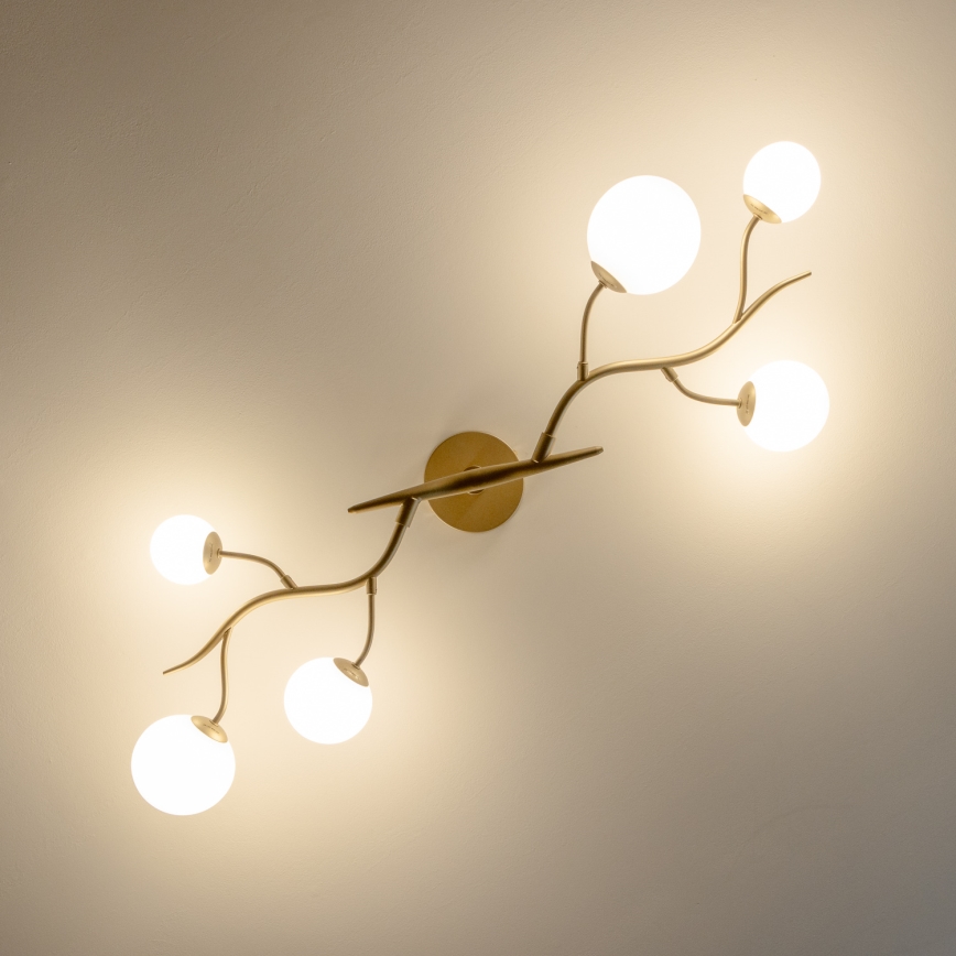 Brilagi - LED Felületre szerelhető csillár MISTEL 6xG9/3W/230V arany/fehér