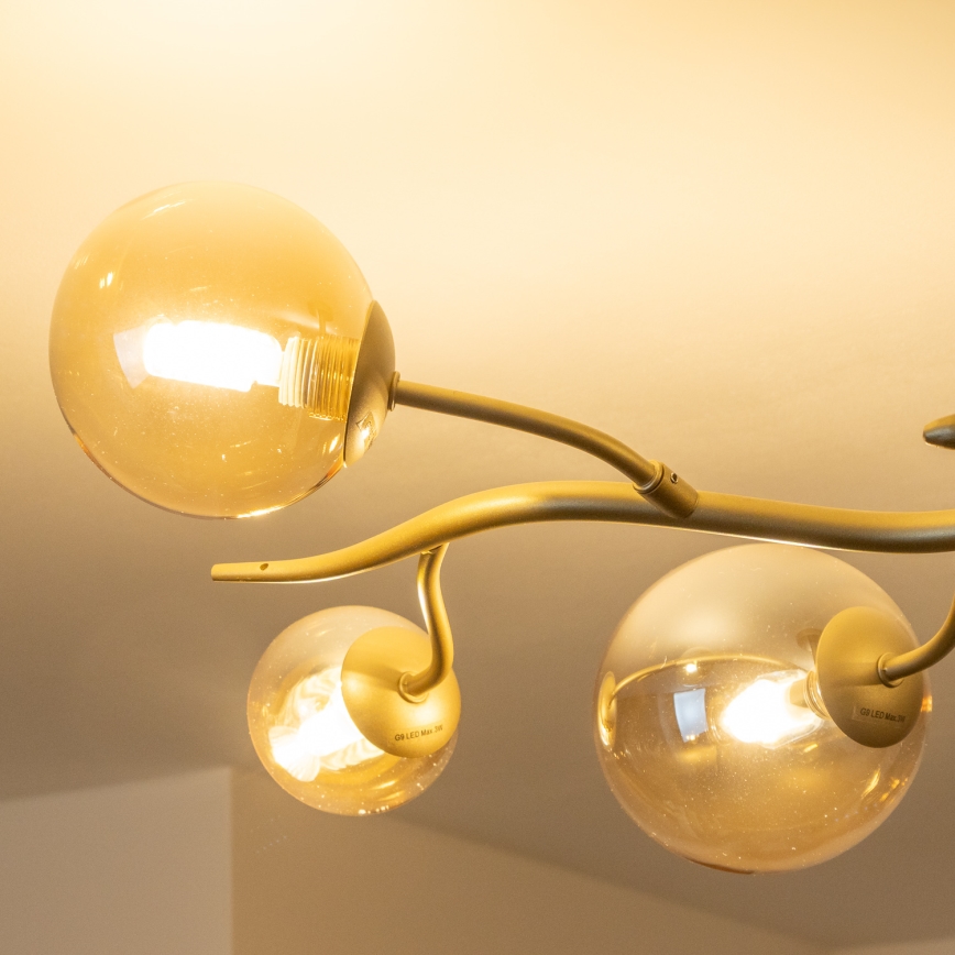 Brilagi - LED Felületre szerelhető csillár MISTEL 6xG9/3W/230V arany