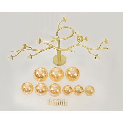 Brilagi - LED Felületre szerelhető csillár MISTEL 9xG9/3W/230V arany