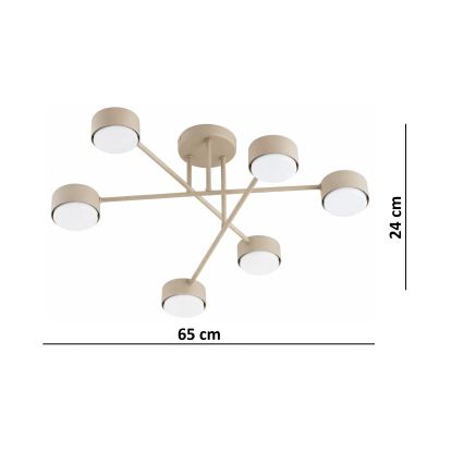 Brilagi - LED felületre szerelhető csillár MONO 6xGX53/30W/230V bézs