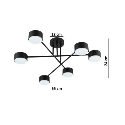 Brilagi - LED felületre szerelhető csillár MONO 6xGX53/30W/230V fekete