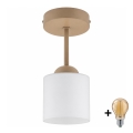 BRILAGI - LED felületre szerelhető csillár RETRO GLASS 1xE27/60W/230V átm. 10 cm bézs/fehér