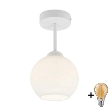 BRILAGI - LED felületre szerelhető csillár RETRO GLASS 1xE27/60W/230V átm. 15 cm fehér