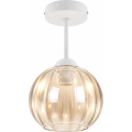 BRILAGI - LED Felületre szerelhető csillár RETRO GLASS 1xE27/60W/230V átm. 18 cm fehér/füstös bézs