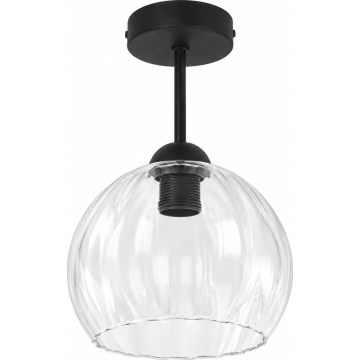 BRILAGI - LED felületre szerelhető csillár RETRO GLASS 1xE27/60W/230V Ø 25 cm fekete/átlátszó