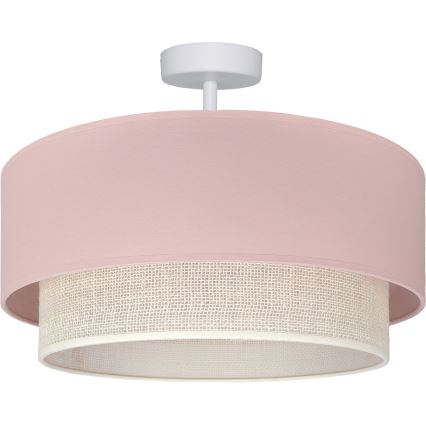 Brilagi - LED felületre szerelhető mennyezeti csillár BOHO BOBO 1xE27/60W/230V átm. 40 cm rózsaszín/krémszínű