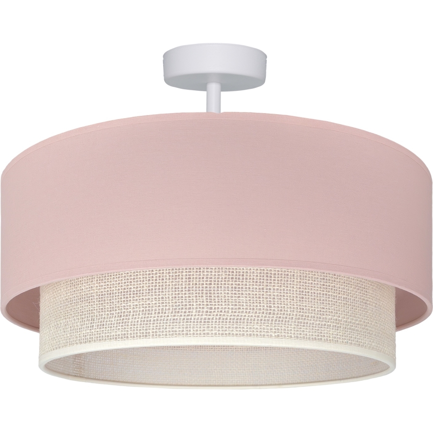 Brilagi - LED felületre szerelhető mennyezeti csillár BOHO BOBO 1xE27/60W/230V átm. 40 cm rózsaszín/krémszínű