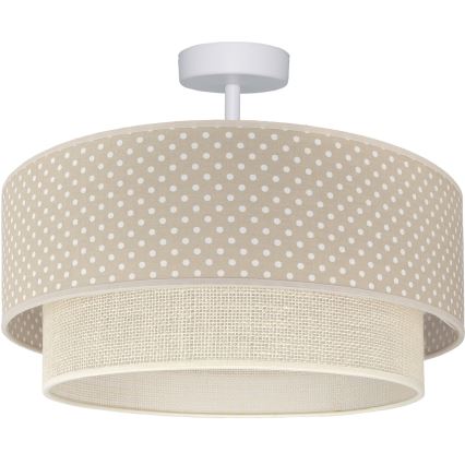Brilagi - LED felületre szerelt csillár BOHO BOBO 1xE27/60W/230V átm. 40 cm pöttyös bézs/krém
