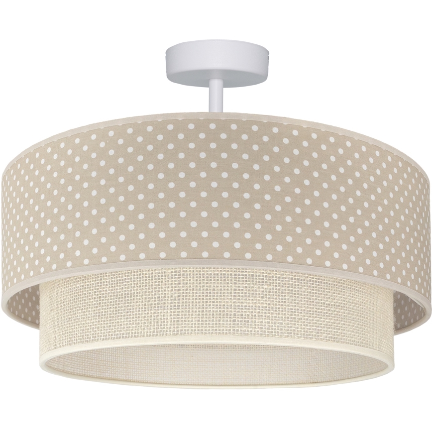 Brilagi - LED felületre szerelt csillár BOHO BOBO 1xE27/60W/230V átm. 40 cm pöttyös bézs/krém