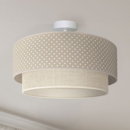 Brilagi - LED felületre szerelt csillár BOHO BOBO 1xE27/60W/230V átm. 40 cm pöttyös bézs/krém