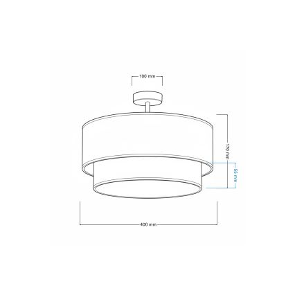 Brilagi - LED felületre szerelt csillár BOHO BOBO 1xE27/60W/230V átm. 40 cm pöttyös bézs/krém