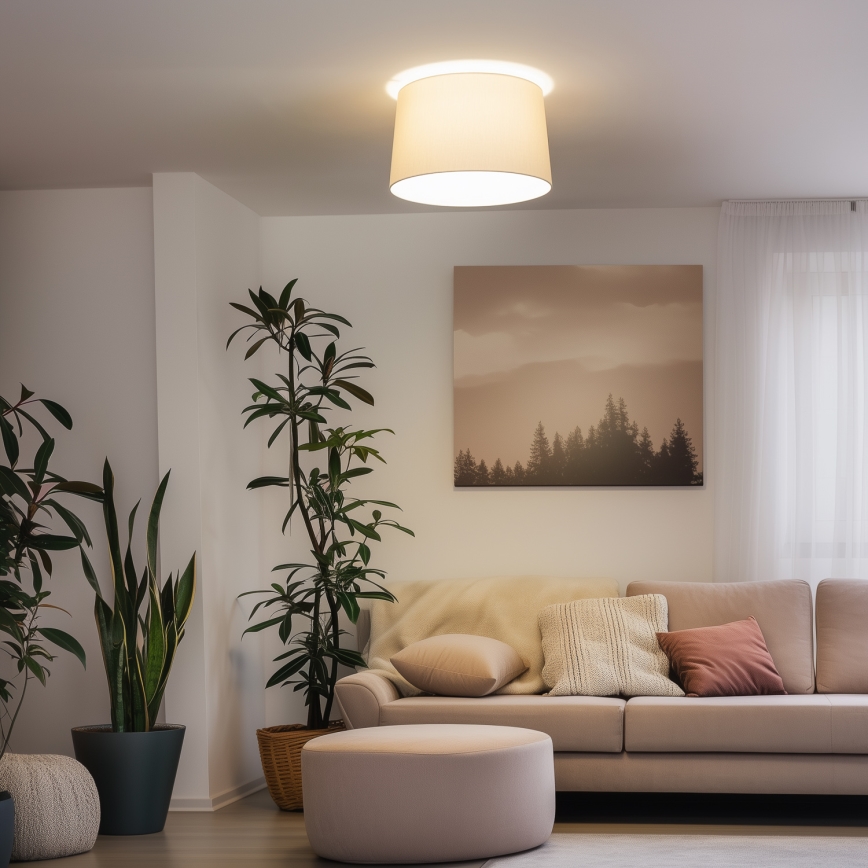 Brilagi - LED felületre szerelhető mennyezeti lámpa CERIA 1xE27/40W/230V Ø 45 cm, bézs