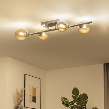 Brilagi - LED felületre szerelhető MILLA csillár 4xG9/3W/230V fekete króm/arany