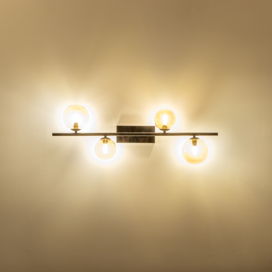Brilagi - LED felületre szerelhető MILLA csillár 4xG9/3W/230V fekete króm/arany