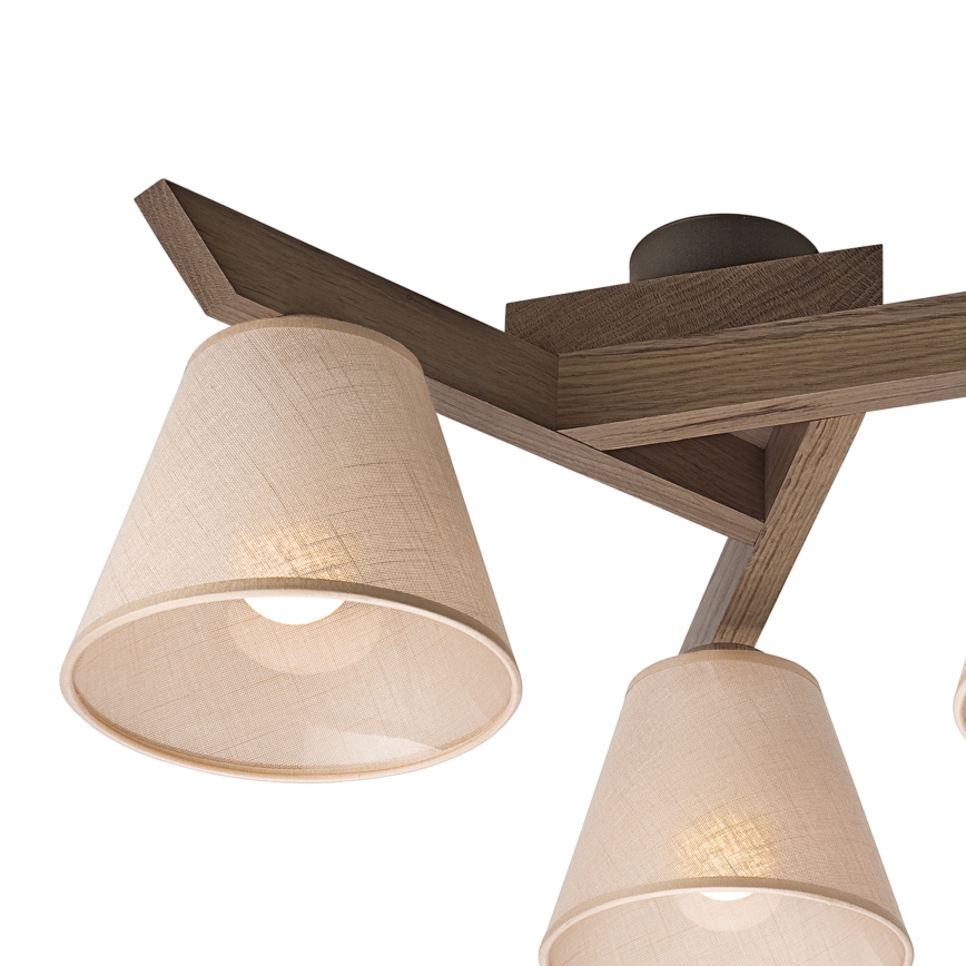 Brilagi - LED Plafonra szerelhető csillár ANTHONY 3xE14/40W/230V tölgy/dió/bézs