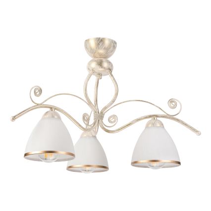 Brilagi - LED felületre szerelt csillár ANTICO 3xE27/60W/230V, fehér patinás