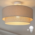 Brilagi - LED felületre szerelt csillár BOHO BOBO 1xE27/10W/230V átm. 40 cm pöttyös bézs/krém