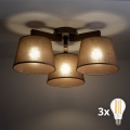 BRILAGI - LED Felületre szerelt csillár LATTE 3xE27/15W/230V fenyő/barna