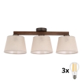 BRILAGI - LED felületre szerelt csillár LATTE 3xE27/15W/230V fenyő/bézs