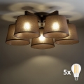 BRILAGI - LED felületre szerelt csillár LATTE 5xE27/15W/230V fenyő/barna