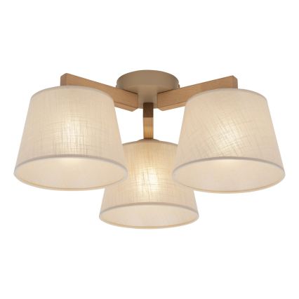 BRILAGI - LED Felületre szerelt csillár LATTE SABIA 3xE27/15W/230V fenyő/bézs