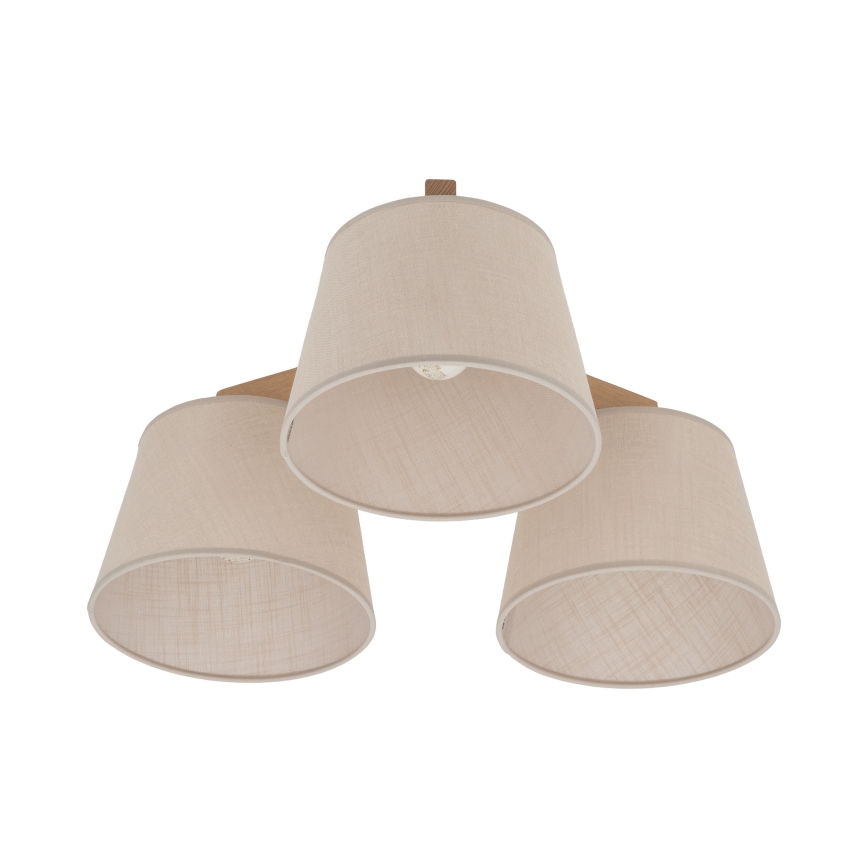 BRILAGI - LED Felületre szerelt csillár LATTE SABIA 3xE27/15W/230V fenyő/bézs