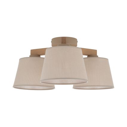 BRILAGI - LED Felületre szerelt csillár LATTE SABIA 3xE27/15W/230V fenyő/bézs