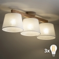 BRILAGI - LED felületre szerelt csillár LATTE SABIA 3xE27/15W/230V fenyő/fehér