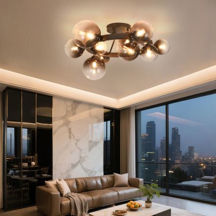 Brilagi - LED felületre szerelt csillár MILLA 10xG9/3W/230V barna/füstös barna