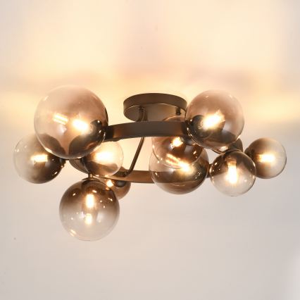 Brilagi - LED felületre szerelt csillár MILLA 10xG9/3W/230V barna/füstös barna