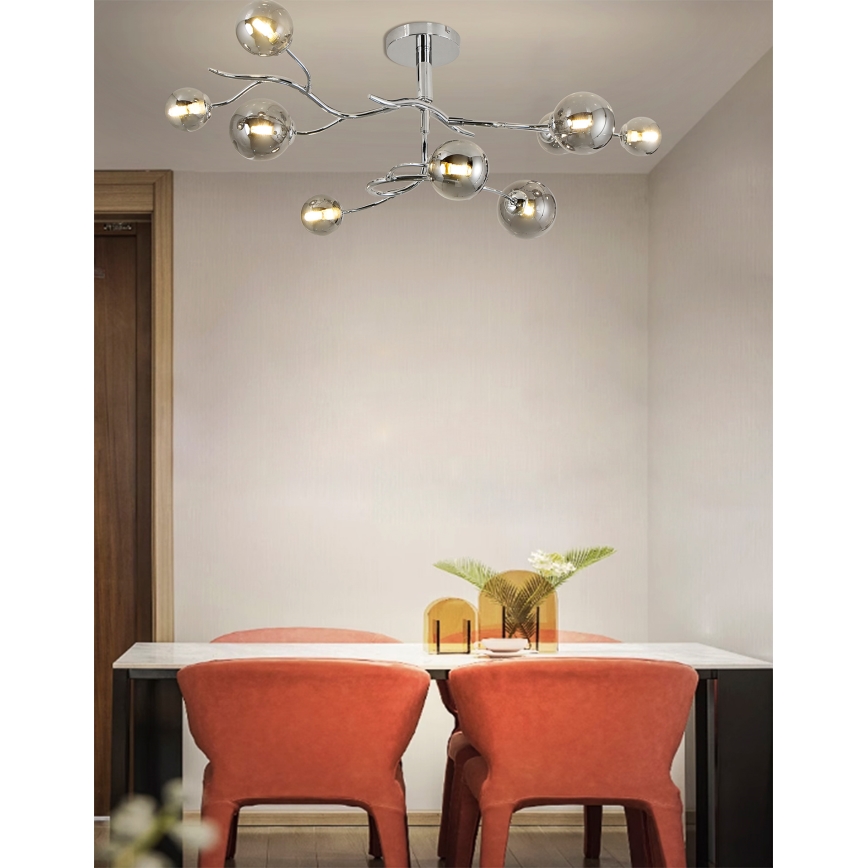 Brilagi - LED felületre szerelt csillár MISTEL 9xG9/3W/230V fekete króm/füstszínű