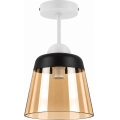 BRILAGI - LED felületre szerelt csillár RETRO GLASS 1xE27/60W/230V átm. 15,5 cm fehér/füstös bézs