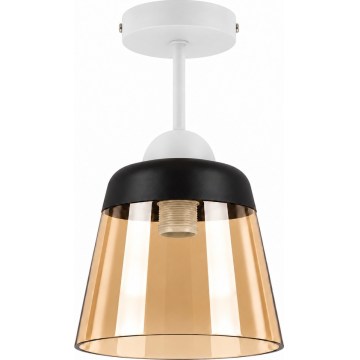 BRILAGI - LED felületre szerelt csillár RETRO GLASS 1xE27/60W/230V átm. 15,5 cm fehér/füstös bézs