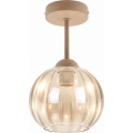 BRILAGI - LED felületre szerelt csillár RETRO GLASS 1xE27/60W/230V átm. 18 cm bézs/füstös bézs