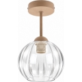 BRILAGI - LED Felületre szerelt csillár RETRO GLASS 1xE27/60W/230V Ø 18 cm bézs/átlátszó