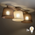 BRILAGI - LED felületre szerelt mennyezeti csillár LATTE SABIA 3xE27/15W/230V fenyő/mix