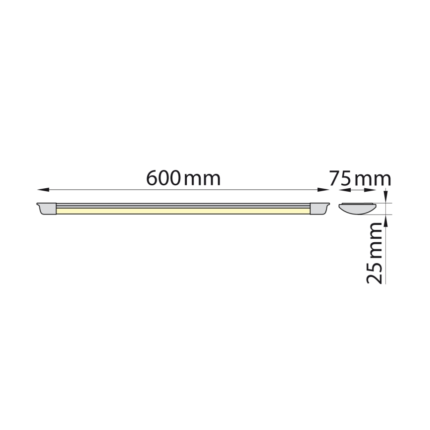 Brilagi - LED fénycsöves lámpatest AVERO LED/16W/230V 60 cm