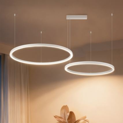 Brilagi - PORTOFINO LED fényerőszabályozható csillár kábelen LED/98W/230V 3000-6000K fehér + távirányító
