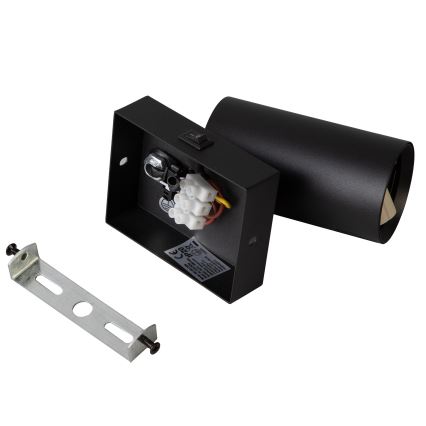 Brilagi - LED RGBW dimmelhető fali spotlámpa kapcsolóval SELE 1xGU10/4,8W/230V 3000K fekete + távirányító