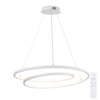 Brilagi - LED dimmelhető, kábelen függesztett csillár TWISTER LED/75W/230V 3000-6000K átm. 70 cm fehér + távirányító