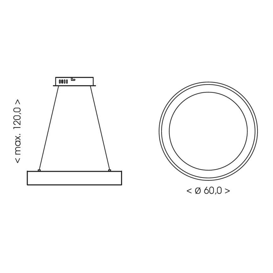 BRILAGI - LED Dimmelhető kábelen függesztett csillár FALCON II LED/99W/230V 3000-6500K átm. 60 cm bézs + távirányító