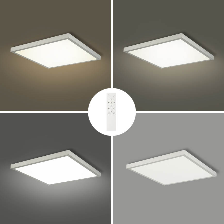 Brilagi - LED dimmelhető fürdőszobai mennyezeti lámpa FRAME SMART LED/50W/230V 60x60 cm 3000-6000K IP44 ezüst + távirányító