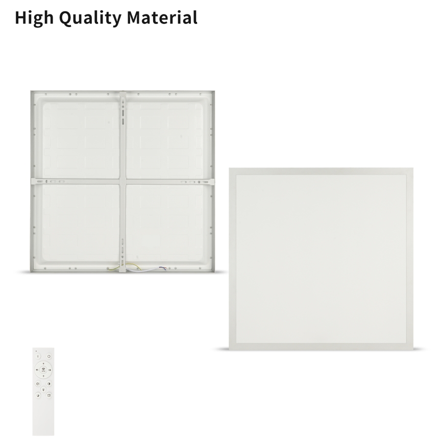 Brilagi - LED dimmelhető fürdőszobai mennyezeti lámpa FRAME SMART LED/50W/230V 60x60 cm 3000-6000K IP44 ezüst + távirányító