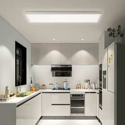 Brilagi - LED fényerőszabályozható fürdőszobai mennyezeti lámpa FRAME SMART LED/50W/230V 120x30 cm 3000-6000K IP44 fehér + távirányító