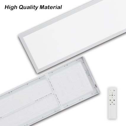 Brilagi - LED fényerőszabályozható fürdőszobai mennyezeti lámpa FRAME SMART LED/50W/230V 120x30 cm 3000-6000K IP44 fehér + távirányító