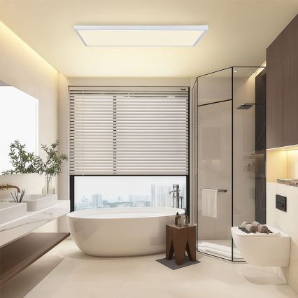 Brilagi - LED dimmelhető fürdőszobai mennyezeti lámpatest FRAME SMART LED/96W/230V 120x60 cm 3000-6000K IP44 fehér + távirányító