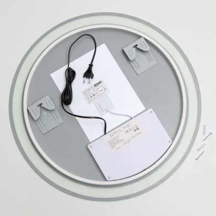 Brilagi - LED fürdőszobai fűthető tükör AVA ECO LED/11,5W/230V átm. 60 cm IP44 CRI 90 fényerőszabályozható + CCT