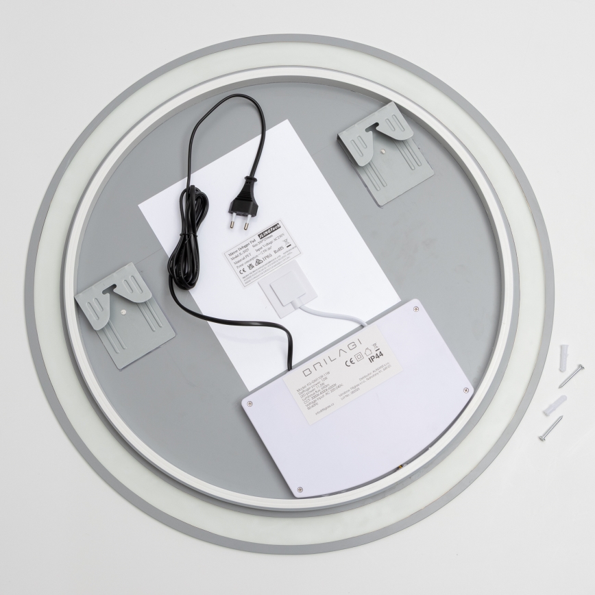 Brilagi - LED fürdőszobai fűthető tükör AVA ECO LED/11,5W/230V átm. 60 cm IP44 CRI 90 fényerőszabályozható + CCT